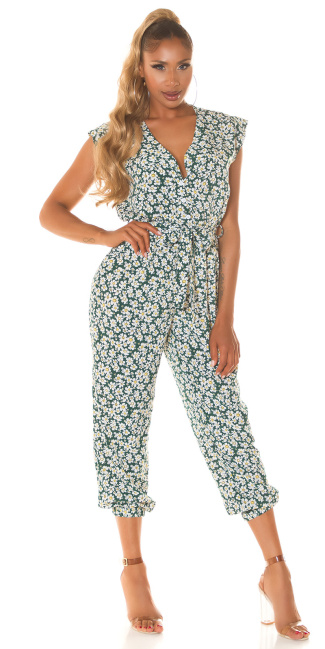 Summer Must-Have Overall with belt Green